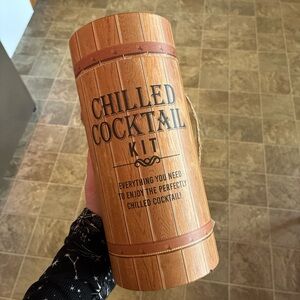Chilled Cocktail Kit - Wooden Barrel Design